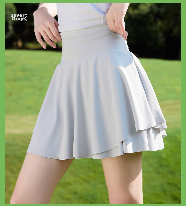 Baleno S&K Women's Sports Skirt 2026 Summer Cooling Breathable High-Waist Tennis Skirt Anti-Exposure Yoga Fitness Skirt K 13