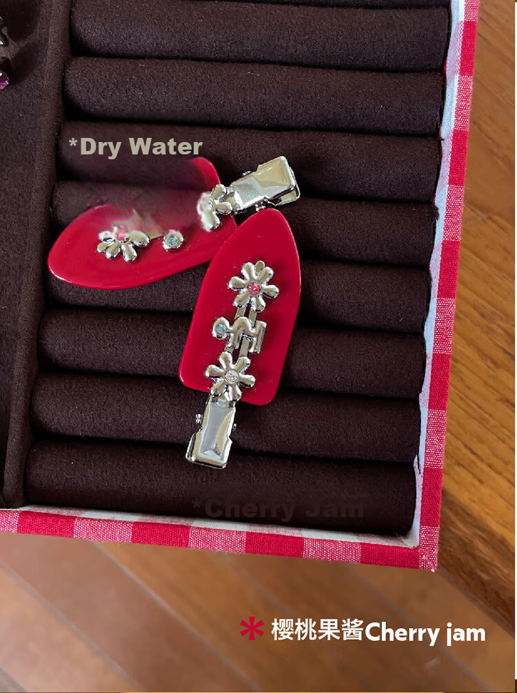 Tagi Metal Puffy Small Flower Hair Clip for Women Summer Acetate Duckbill Clip No-Trace Bangs Clip Hairpin Qixi Valentine's Day Gift 6