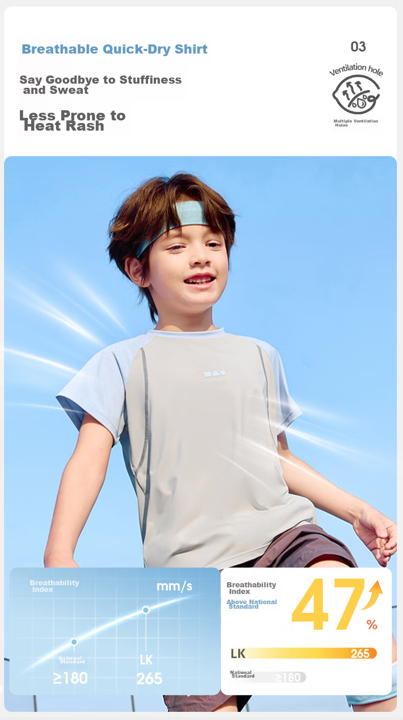 Lemon Baby Kids Quick-Dry Long Sleeve T-Shirt Boys Outdoor Sports Girls Short Sleeve Sun Protection Breathable Lightweight Top 8