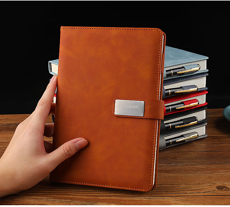 A5 Thickened 280-Page Vintage Leather Notebook Business Journal Work Diary Meeting Notes Office Stationery Customizable 16