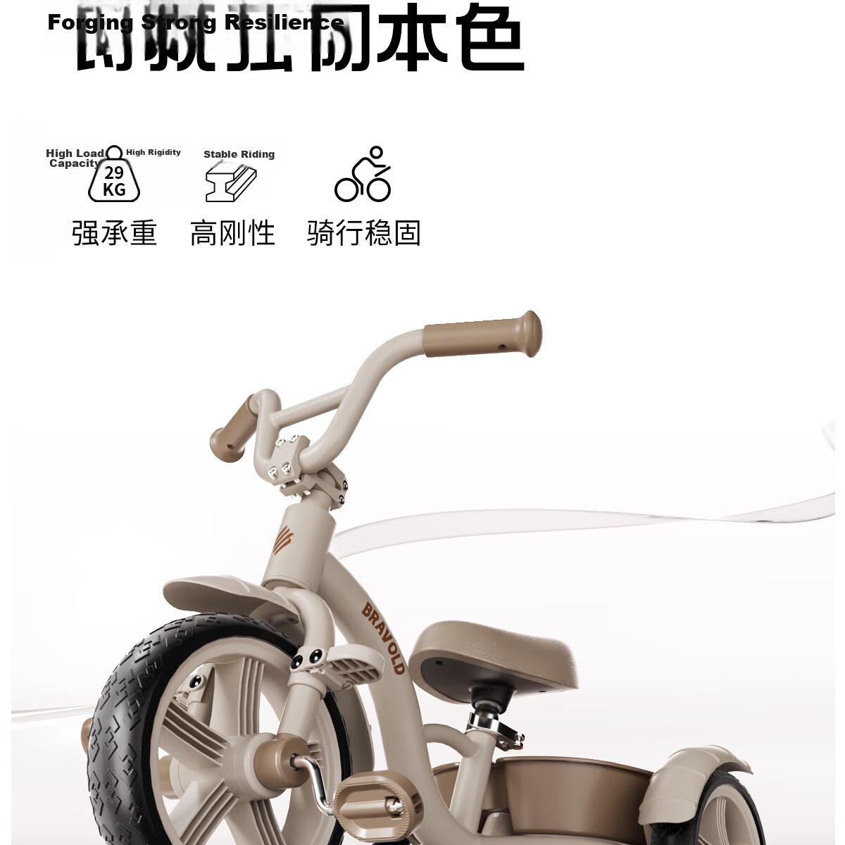 BRAVOLD Xiaoshiguang Children's Tricycle 1-3-5 Years Balance Bike Boys Girls Birthday First Year Gift Push Car 8