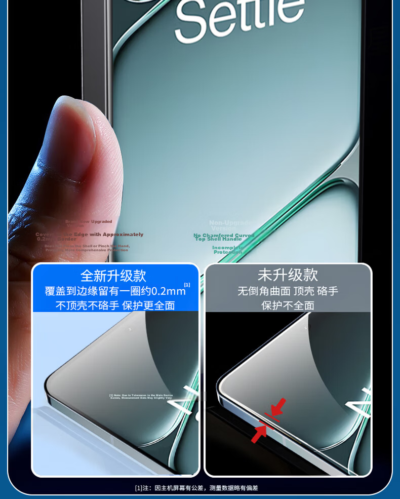 Smorss 2-Pack Dust-Free Tempered Glass Screen Protector for OnePlus Ace6, High-Definition Bubble-Free Anti-Shatter and Anti-Fingerprint Protective Film 13