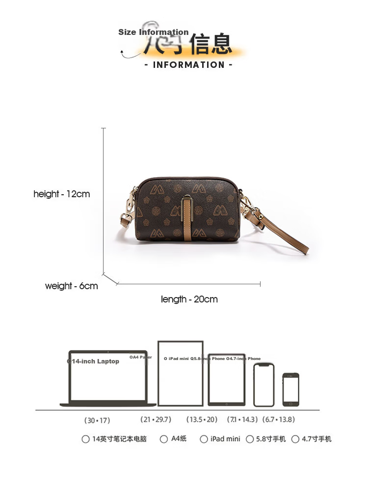FOXER Women's Handbag, Large Capacity Shoulder Bag, Crossbody Bag, Phone Pouch, Small Purse, Light Luxury Valentine's Day Gift 7