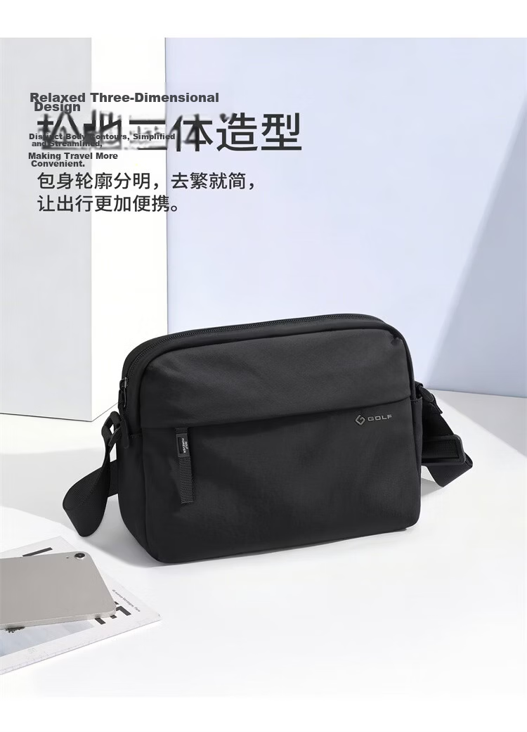 GOLF Casual Crossbody Bag Unisex Lightweight Outdoor Sports Cycling Shoulder Bag Commuter iPad Tablet Small Square Bag 10