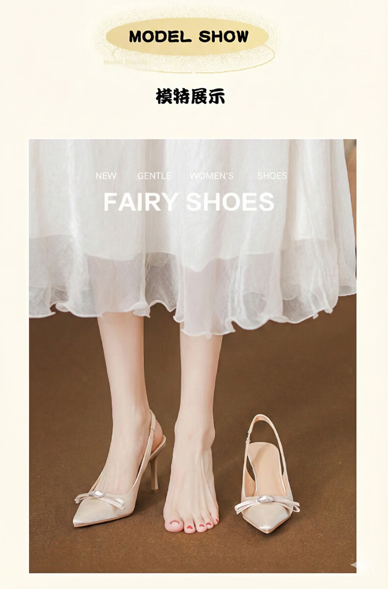 FOOTOPPO Suede High Heels Women Comfortable Non-Slip Black Stiletto Sandals Elegant Pointed Toe High Heels 14