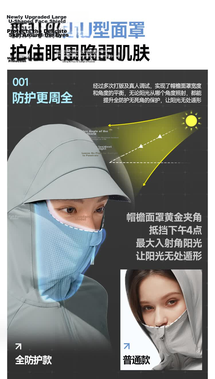 Beneunder Cooling Outdoor Sun Protection Women's Full Coverage Sun Jacket (Waist Slim Fit) AL823 Cloud Gray S 9