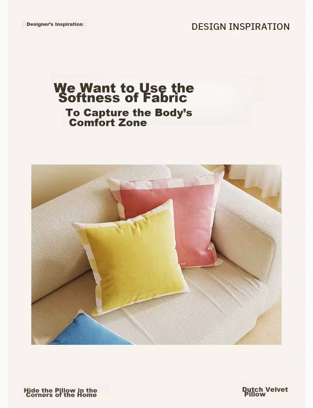 COMICOMI Sofa Cushion Luxury Living Room Pillow with Removable Cover and Insert 45x45cm 3