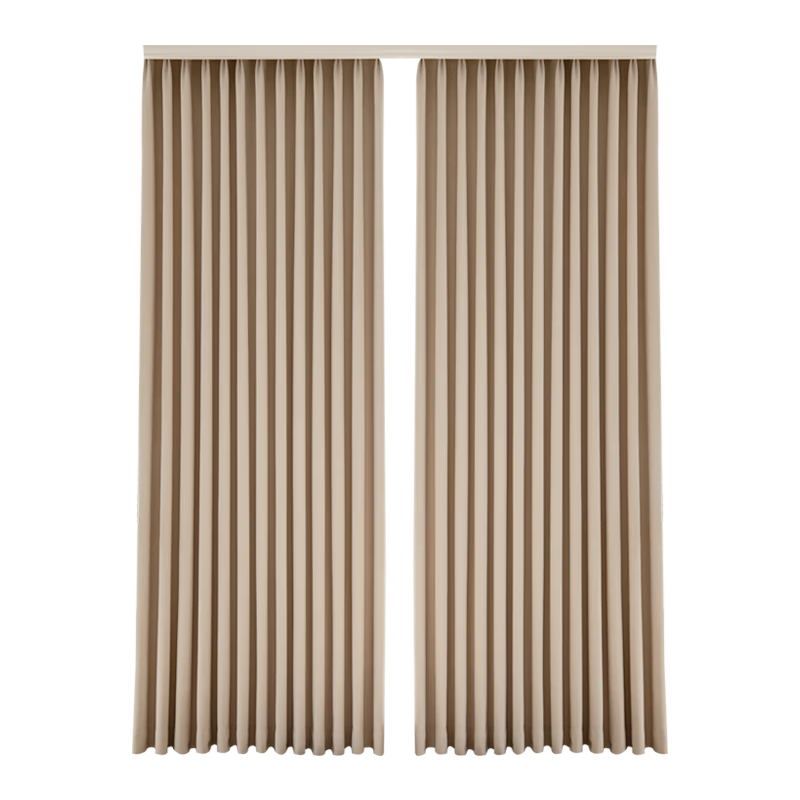 Jinchan Curtains for Home, Blackout Bedroom Living Room Antibacterial Soundproof Full Light-Blocking Curtains with Hooks, Cream Color 110*180