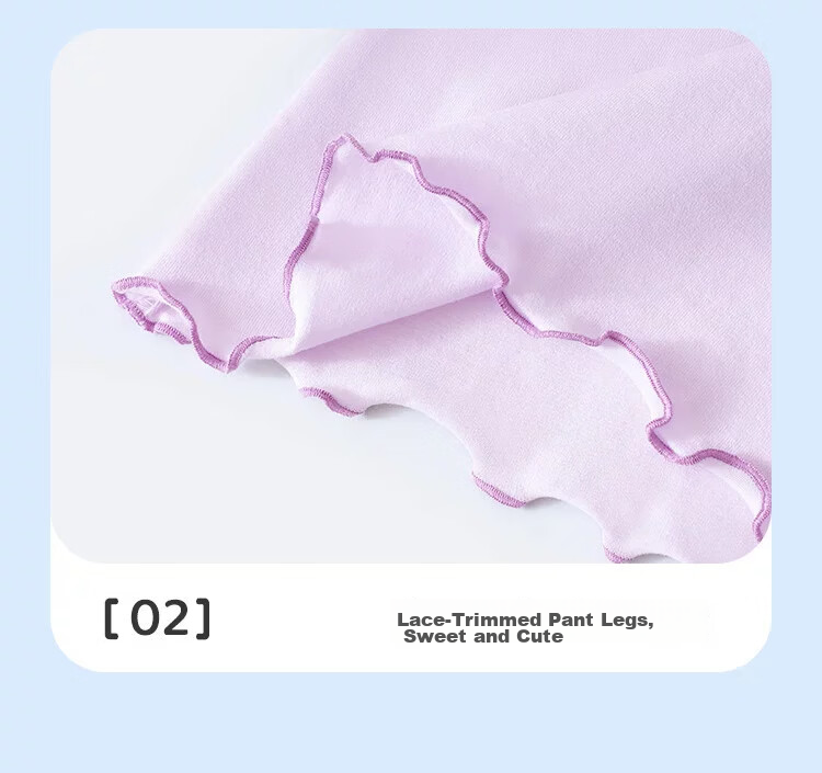 DEESHA Children's Safety Shorts, Girls' Summer Anti-Chafing Boyshorts, Big Kids' Square Shorts, White + Purple, Size 130 8