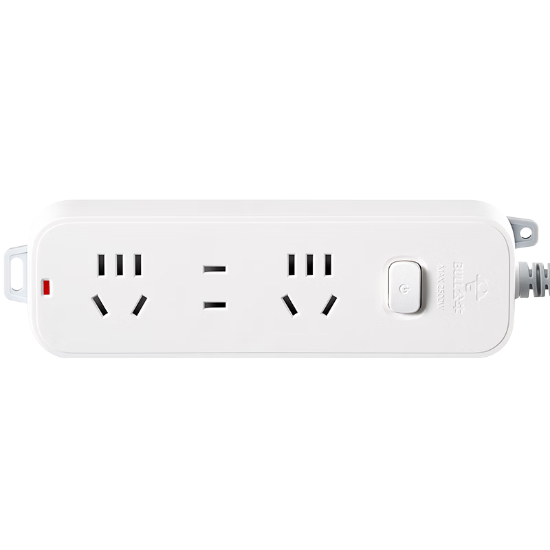 BULL Power Strip / Extension Cord / Power Bar / Multi-Outlet Strip / Dorm And Home Desktop Power Strip, 3C Certified, 3 Outlets with Master Switch, 1.8 Meters Long GN-B3120