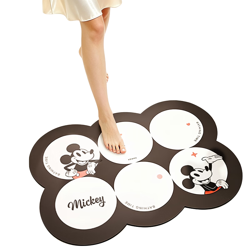 DISNEY Diatom Mud Absorbent Bath Mat Bathroom Non-Slip Mat Entrance Door Floor Mat Toilet Mat
