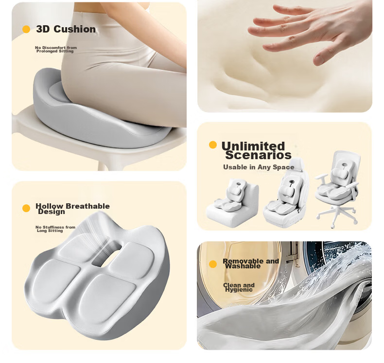 Mi Xiaoshu Office Lumbar Support Cushion Memory Foam Backrest Pillow for Long Sitting, Pregnancy Waist Pillow, Seat Cushion, Car Use 9
