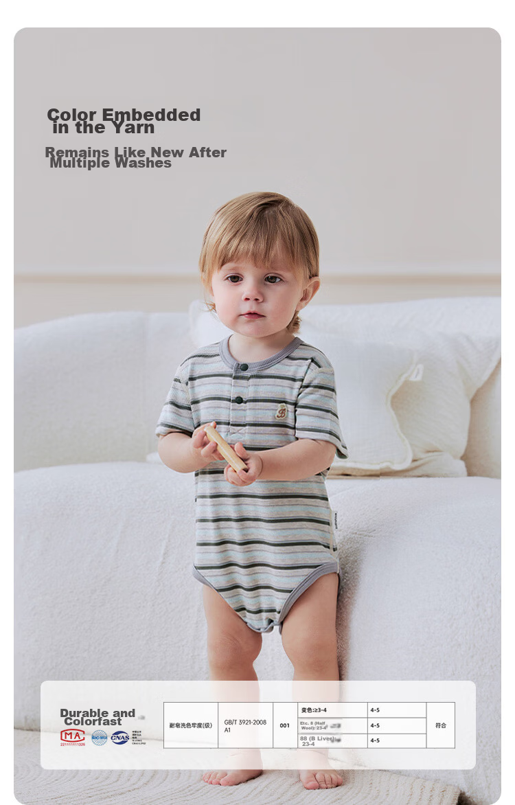 Babylove Baby Short Sleeve Bodysuit Summer Thin Modal Breathable Triangle Romper Striped Casual Summer Outfit 7