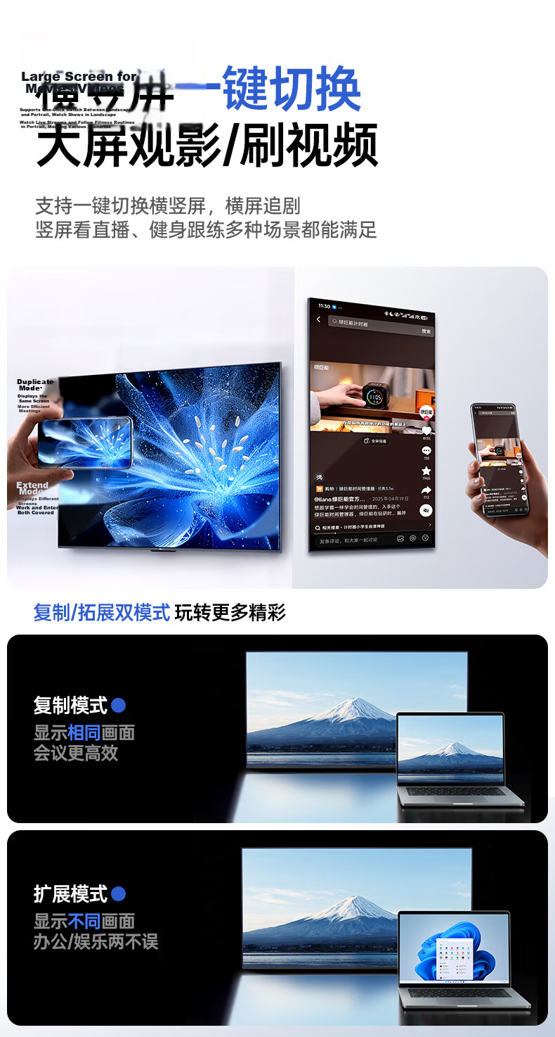 Llano 4K Wireless HDMI Screen Mirroring Device Point-to-Point Wireless Transmitter Enterprise-Level Type-C Screen Sharing for Phone, PC, TV, Projector 100m S9pro 13