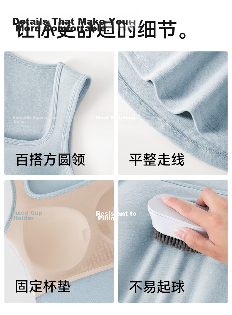 Guniangjia Women's New Vest [No Bra Needed] Integrated Camisole with Built-in Chest Pad, Wearable as Outerwear, Backless Design 26