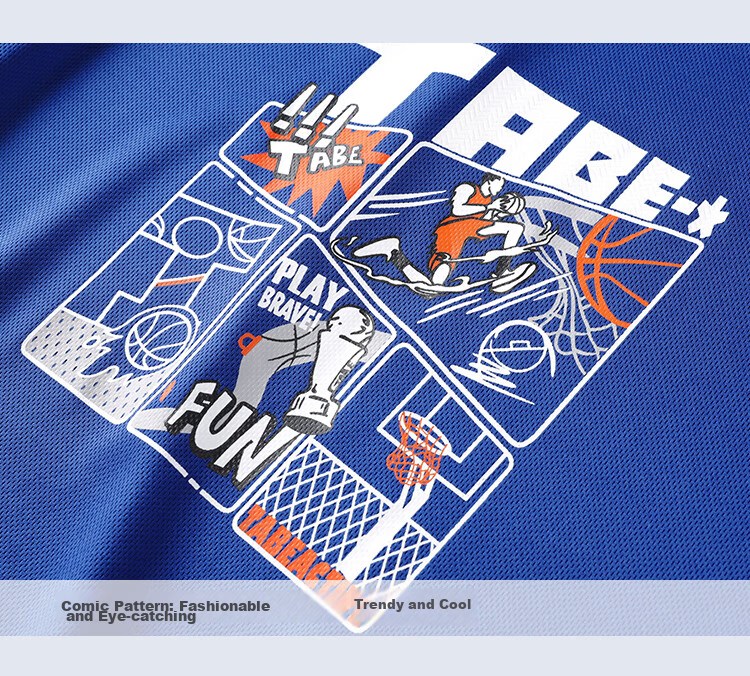 Little Pig Tony Boys Summer Sports Quick-Dry Mesh Breathable Short Sleeve Two-Piece Set for Chubby and Older Kids 26