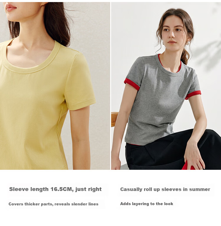 Inman [Runway Same Style] Straight Shoulder Multicolor Basic Short Sleeve T-Shirt Women Summer 2026 Top Black S 3