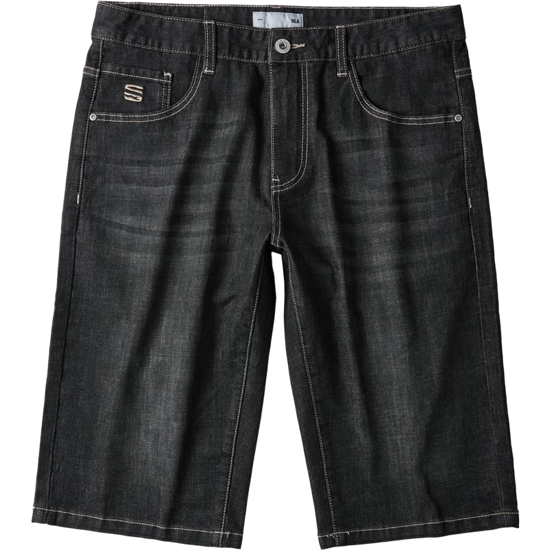 HLAHLA Men's Denim Shorts 26 Three Kingdoms Series Summer Six-Point Pants