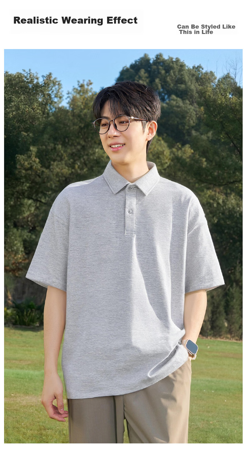 TonLion Summer Short Sleeve Polo Shirt New Trendy Brand Casual Wrinkle-Resistant Loose Breathable Student Fashion Half Sleeve Men 15