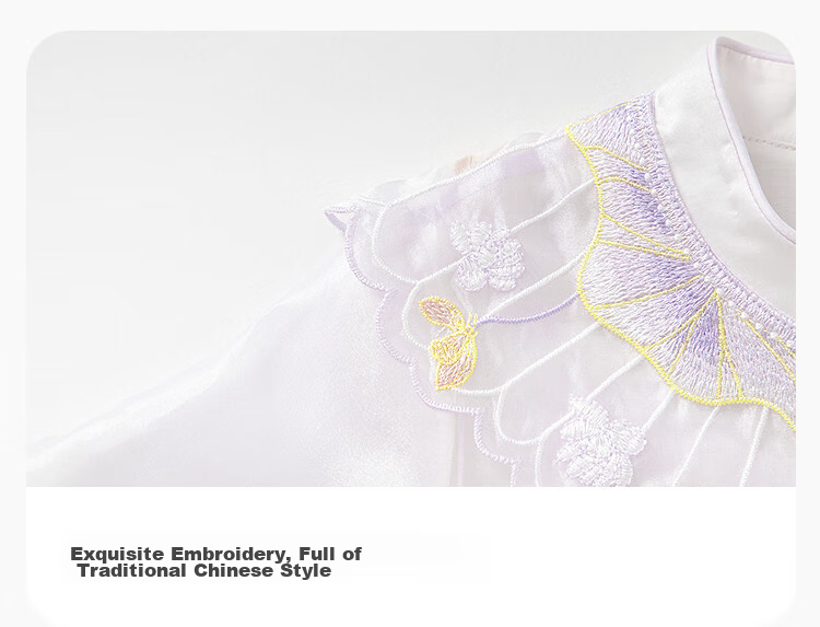 Balabala Girls Dress Children's Summer 2025 New Chinese Style Qipao Dress [Mall Same Style] 202225111035 6