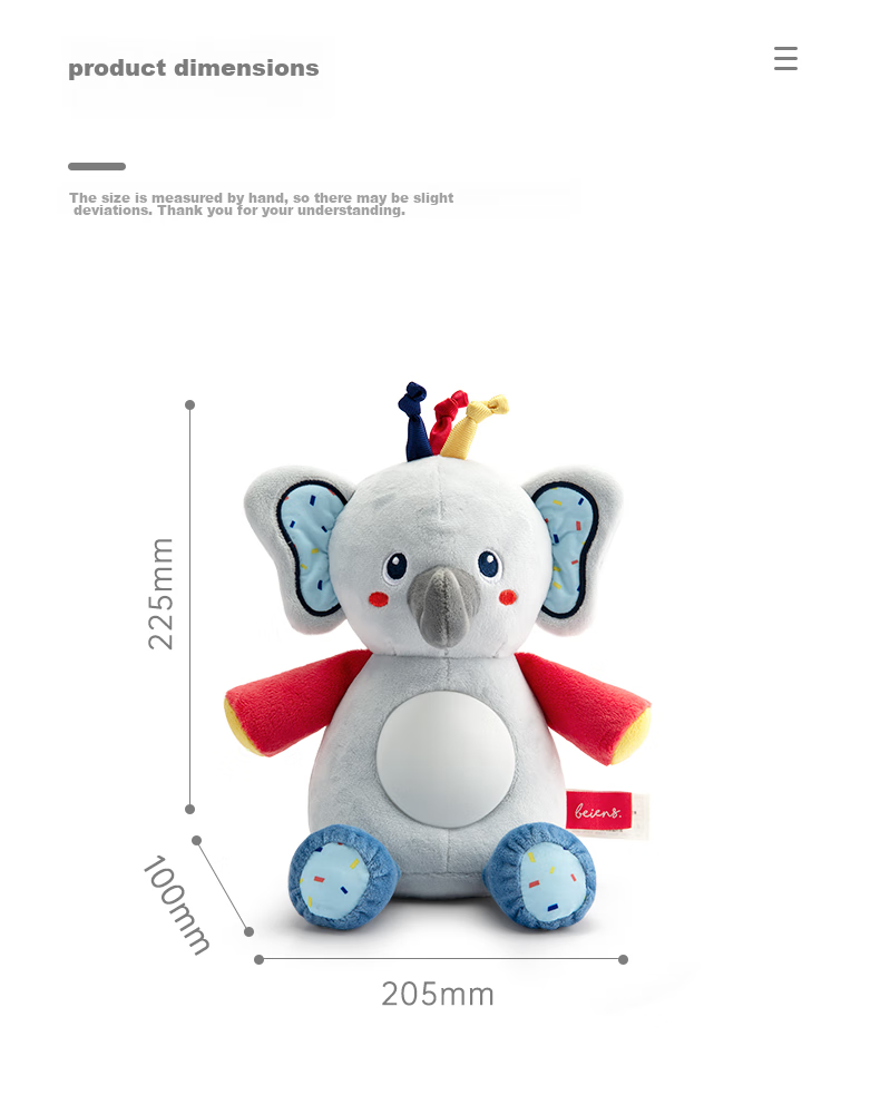 Beienshi Baby Toys, Newborn Toys for 0-6 Months, Sleep Aid, Sound And Light Soothing Doll - Beileike Xiang WW03 13