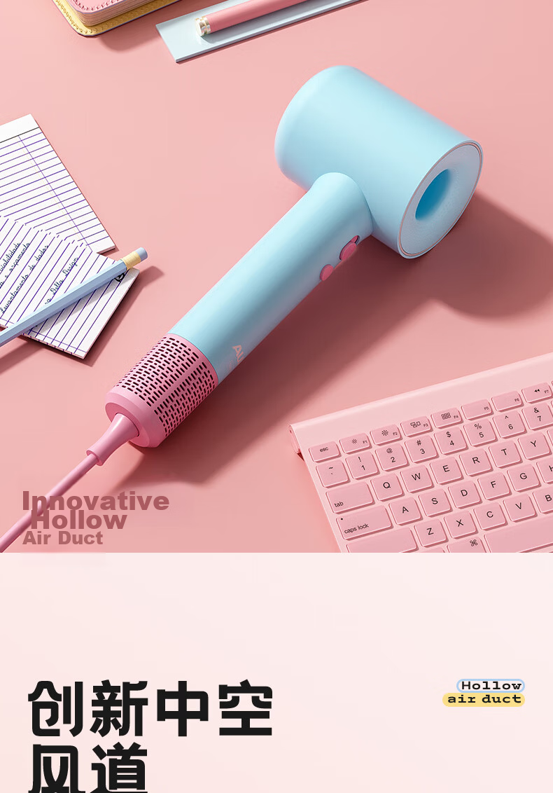 AUX High-Speed Hair Dryer 800W Dormitory Low Power Student Use Hair Care Negative Ion Quick Drying Low Power Strong Wind Gift [Dormitory] 11