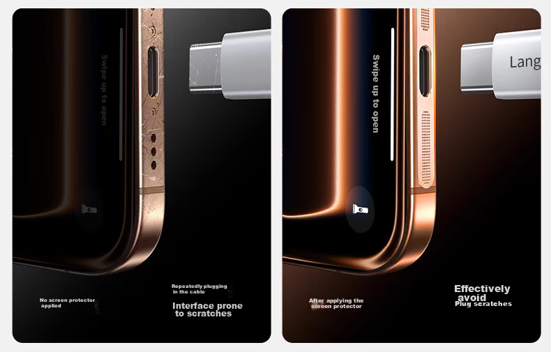LANGLING [4 Pieces Metal Deep Blue] Dustproof Stickers for Apple iPhone 17 Pro Max Speaker Charging Port Metal Dustproof Covers 5
