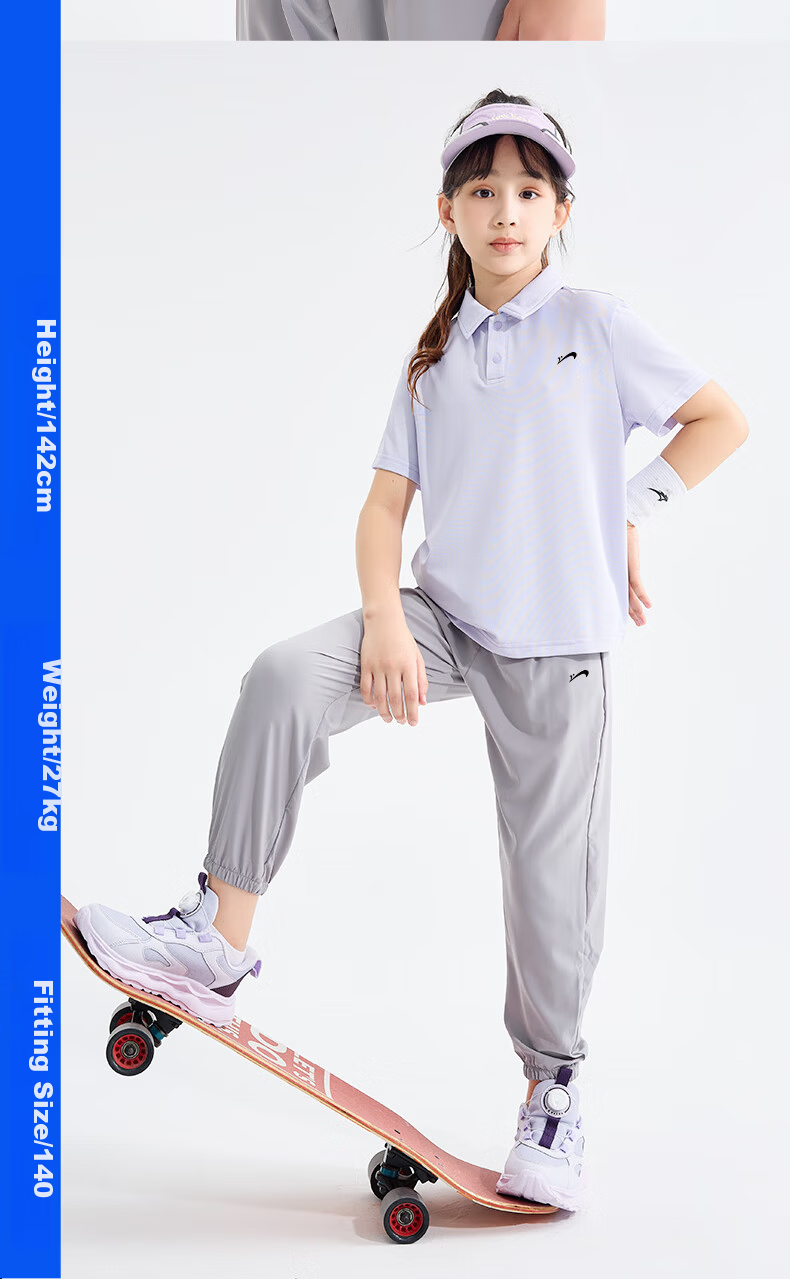 Guirenniao Kids Summer Set Boys Short Sleeve Polo Shirt Breathable Thin Two-Piece Sportswear 16