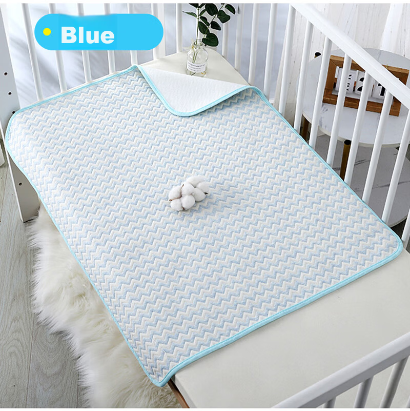 Fumantu Adult Incontinence Pad, Elderly Care Mat, Waterproof Washable Menstrual Pad, Blue Plaid (Single Pack), 2*1.5 Meters 11