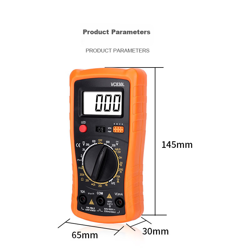 Biaokang Digital Clamp Multimeter VC830L Small Pocket High-Precision Universal Clamp Meter 2