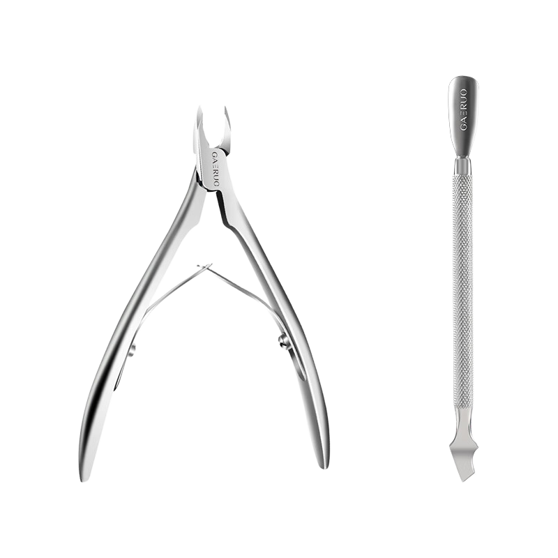 GAERUO Nail Clipper, Manicure Tool, German Stainless Steel Double-Ended Steel Pusher, Specialized Pliers for Removing Dead Skin from Nails