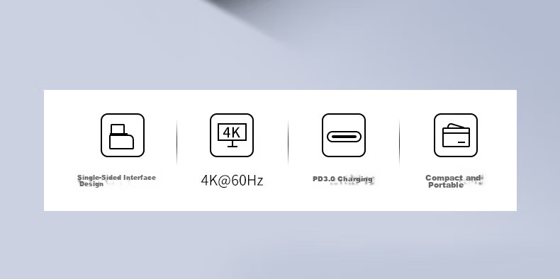 GUANYEE Type-C to HDMI Adapter with Power Delivery 4K60Hz for Smartphones, Laptops, TV, Monitor, Projector, PD Fast Charging 2