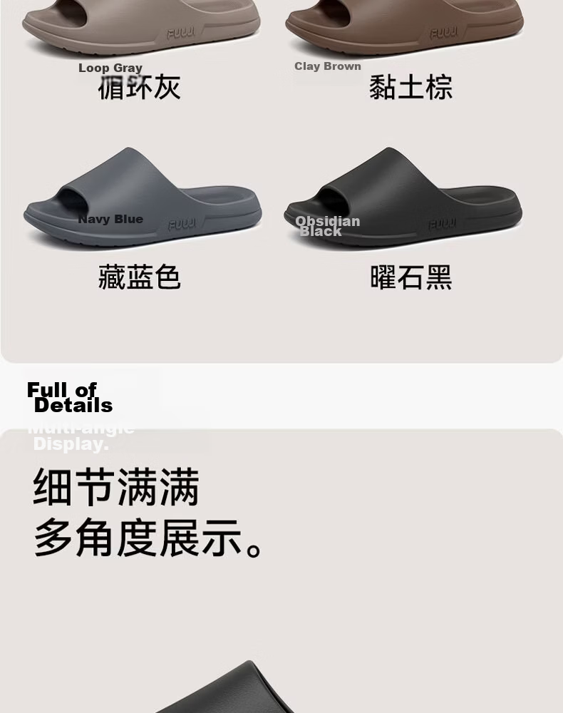 FUUJI Anti-Slip Odor-Resistant Silent Bathroom Indoor Outdoor Thick-Soled Slippers FJ8716 Yellow Size 39-40 15