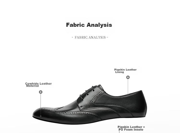 Goldlion Men's Shoes, Urban Formal Wear, Distinctive Carved Leather Shoes, Durable Comfortable Brogue Shoes, 59621018401A, Black, Size 40 15