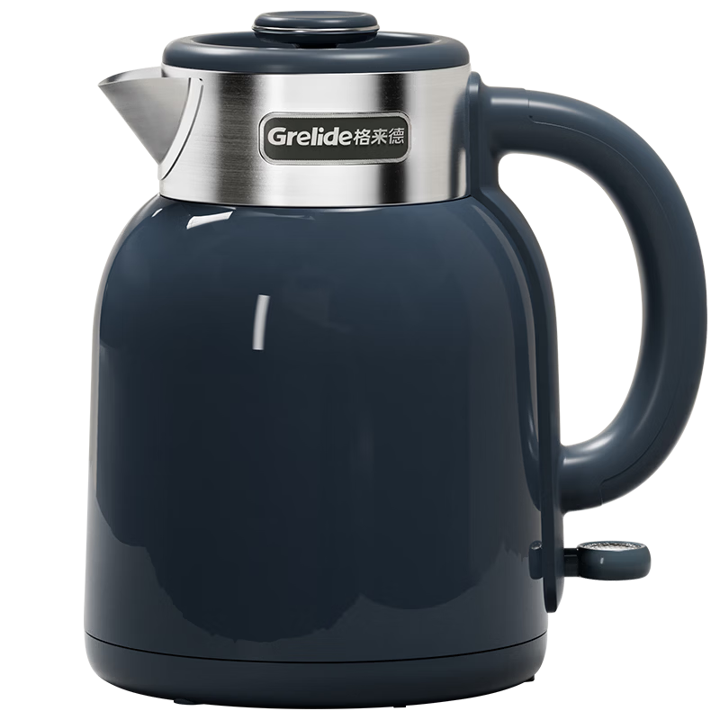 Grelide Electric Kettle 316L Stainless Steel Household Seamless Double-Layer Anti-Scald Electric Water Boiler Auto Power-Off Hot Water Kettle D2515 Jazz Blue