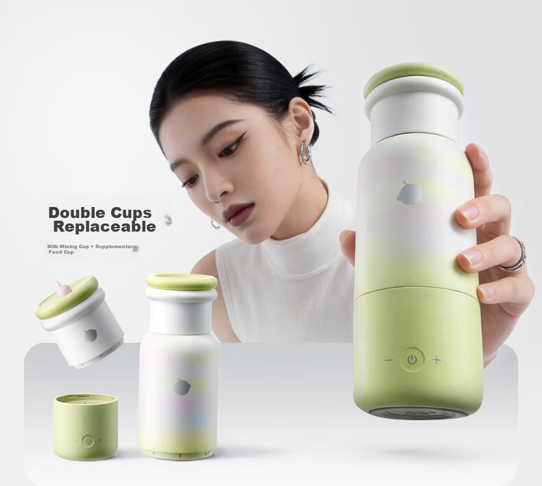 Babycare Portable Baby Food Cup Temperature-Controlled Food Cup Travel Milk Bottle Replacement Only Food Cup Soft Mist Pink 11