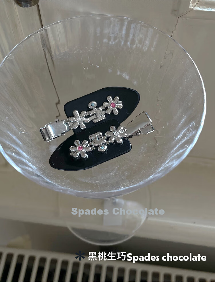 Tagi Metal Puffy Small Flower Hair Clip for Women Summer Acetate Duckbill Clip No-Trace Bangs Clip Hairpin Qixi Valentine's Day Gift 9