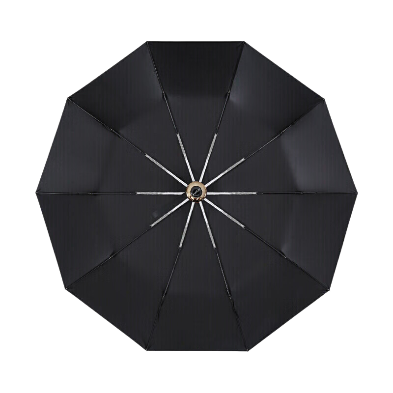 MAYDU Automatic Umbrella, Large Size with Wind-Resistant Sun Protection, 10 Ribs Fiberglass Ribs, M3356 Black