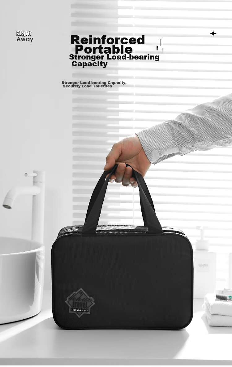Lehuolvxing Large Capacity Toiletry Bag for Men, Travel Makeup Organizer, Waterproof Dry-Wet Separation Shower Caddy 9