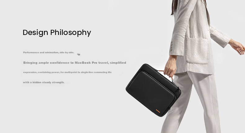 Tomtoc Laptop Bag Handheld Notebook Bag 16-Inch Business Bag Suitable for Men And Women, Compatible with Apple MacBook Pro 3