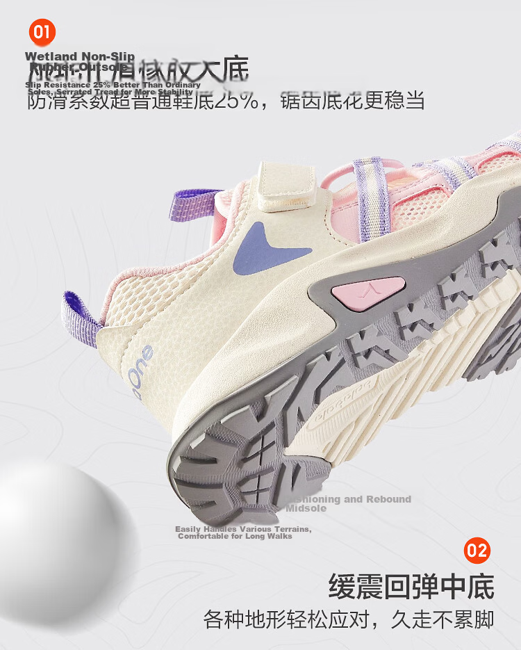 Balabala Kids Sandals Children's Sports Shoes Boys Girls 2026 Summer Outdoor Breathable Mesh Non-Slip Running Shoes 5