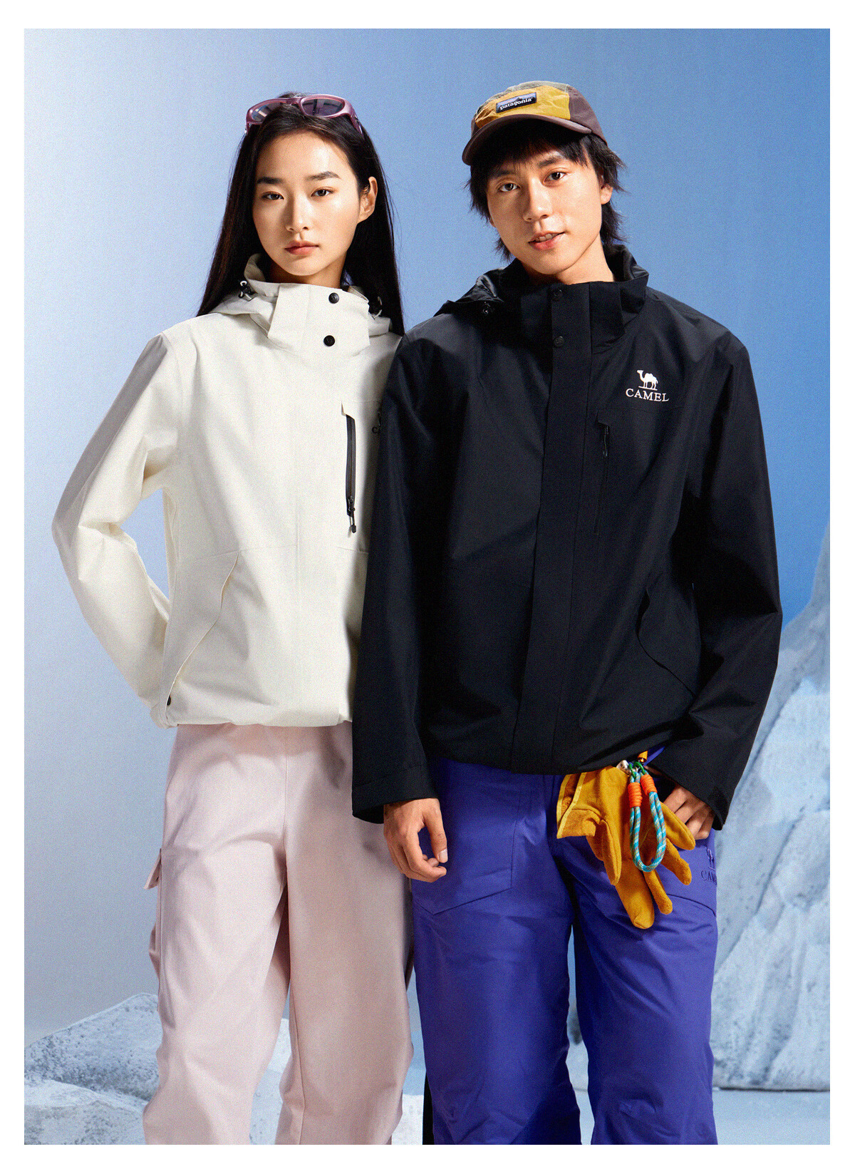 CAMEL Jiao Long 3.0 3-in-1 Waterproof Outdoor Jacket Autumn Winter Cold-Resistant Travel Mountaineering Oil-Resistant Coat for Men and Women 53