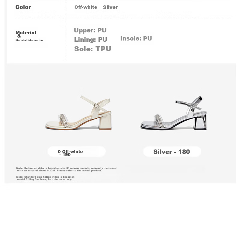 Daphne Silver Sandals Women 2026 New Summer Comfortable High Heels French Style Rhinestone Silver Size 35 5