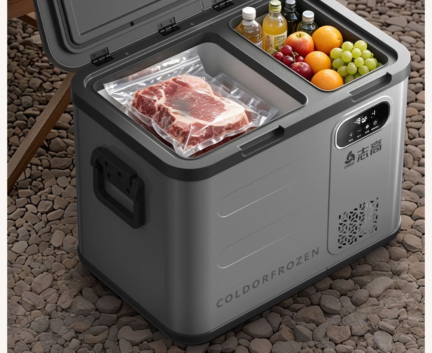 CHIGO Car Refrigerator Freezer and Cooler Dual Use for Vehicle and Home 12V 24V 220V Large Capacity Truck Dedicated Compressor Cooling Cabinet 22