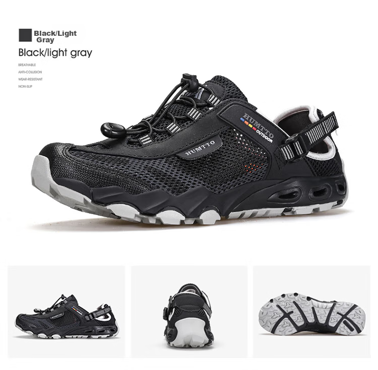HUMTTO Summer Outdoor Creek Shoes Breathable Mesh Hiking Shoes for Men Comfortable Mesh Water Shoes Light Khaki Size 43 11