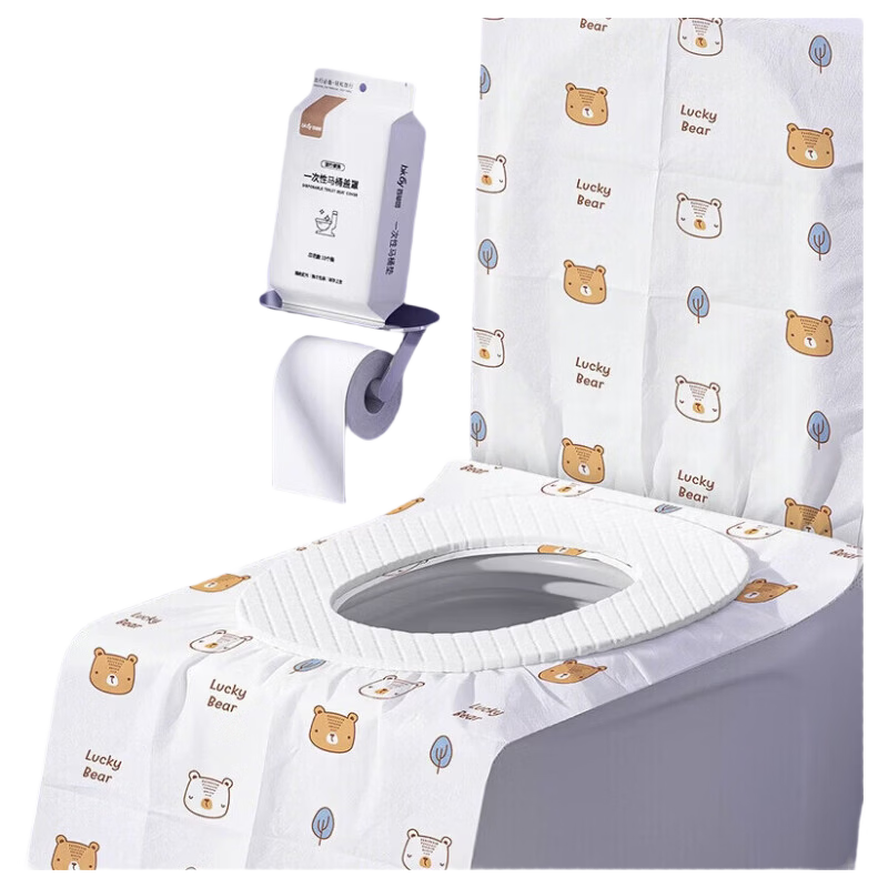 Baicaoyuan Disposable Toilet Seat Cover Large Adhesive Travel Business Paper Hotel Toilet Seat Protector