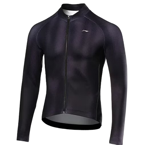 LI-NING Winter Fleece Cycling Jacket Warm Long Sleeve Outdoor Windproof Riding Gear