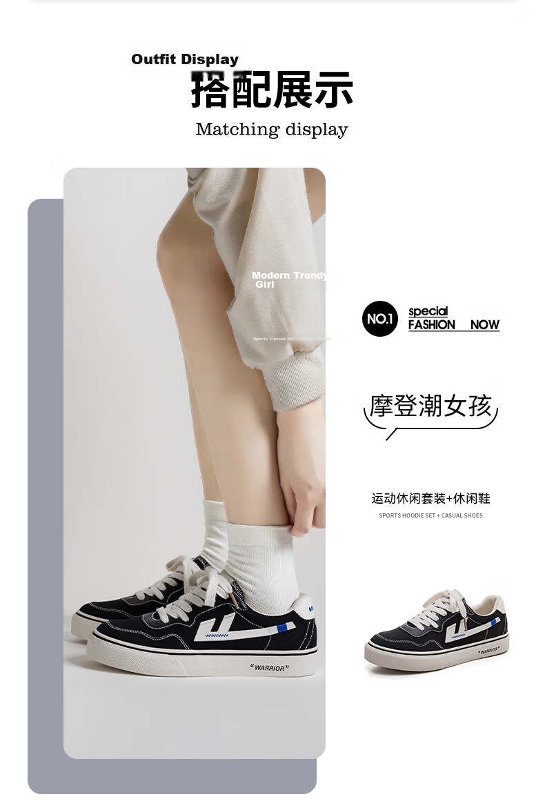 Warrior Official Women's Canvas Shoes 2026 Summer New Retro Breathable Sports Sneakers Women Beige/Grey/Blue Size 38 5