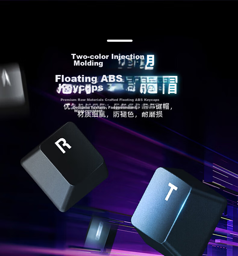 Western Hunter V100S Mechanical Keyboard 104-Key Full Anti-Ghosting Gaming Custom Wired Keyboard with Macro Programming and Wrist Rest 14