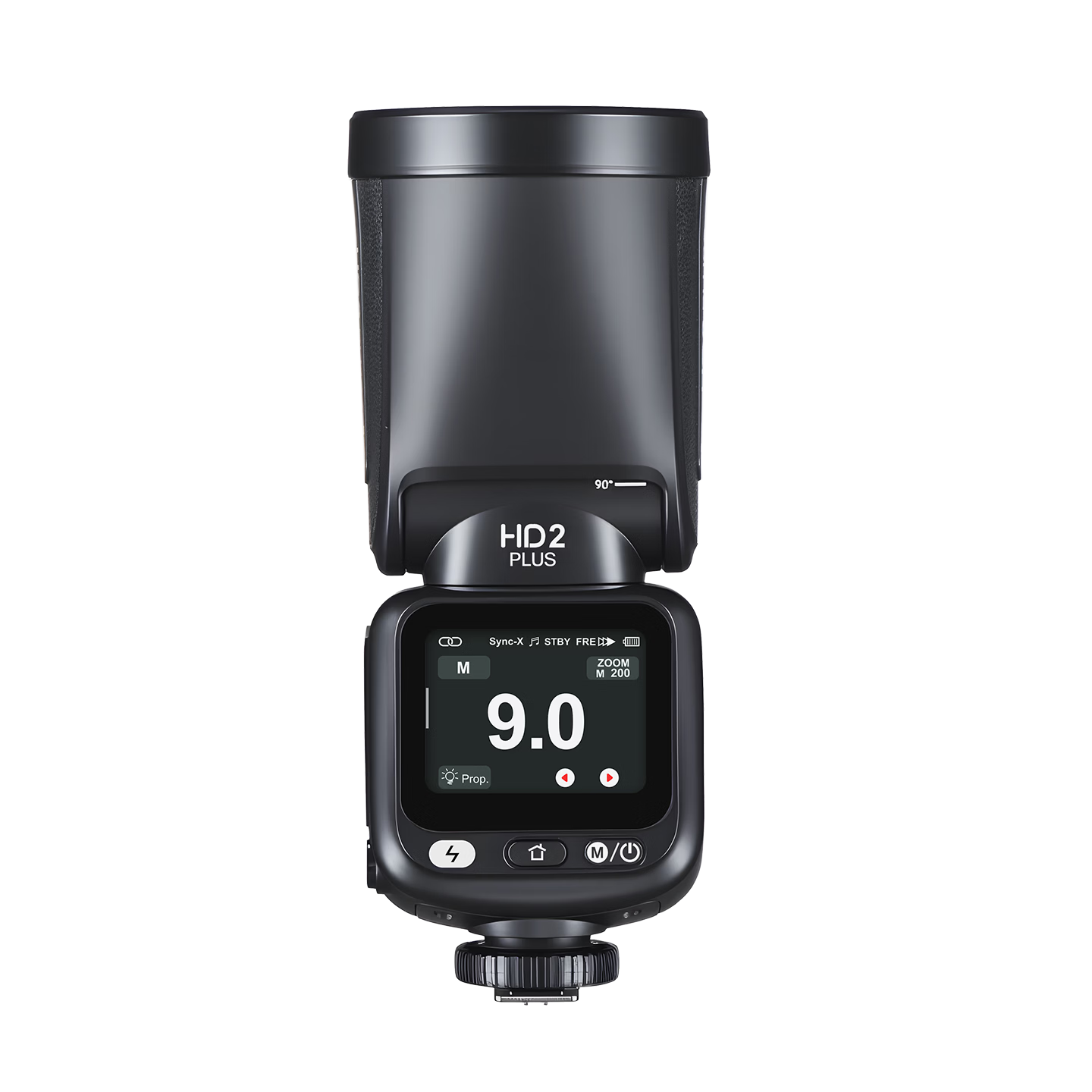 JINBEI HD-2PLUS Upgraded Hot Shoe Flash with Touchscreen, True Round Head Ω Tube Photography Light Compatible with Canon Nikon Fuji Sony Cameras, Hot Shoe Off-Camera High-Speed TTL